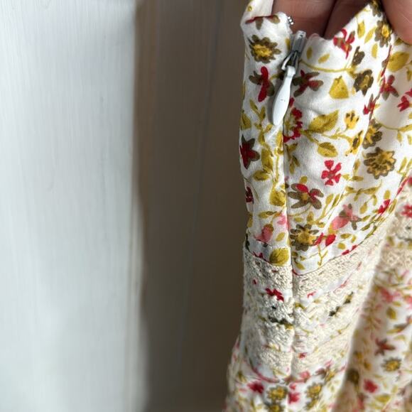 Sundance Midi Sleeveless V-neck Floral Cotton Dress W1791 Sz 16 - Picture 8 of 8